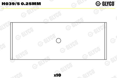 Crankshaft Bearing GLYCO H039/5 0.25mm