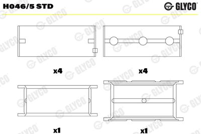 Crankshaft Bearing GLYCO H046/5 STD