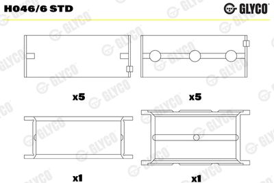 Crankshaft Bearing GLYCO H046/6 STD
