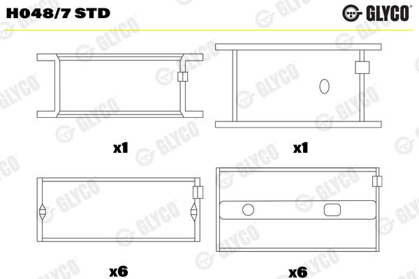 GLYCO H048/7 STD Crankshaft Bearing