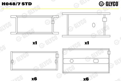 Crankshaft Bearing GLYCO H048/7 STD