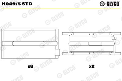 Crankshaft Bearing GLYCO H049/5 STD