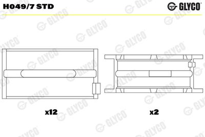 Crankshaft Bearing GLYCO H049/7 STD