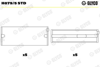Crankshaft Bearing GLYCO H079/5 STD