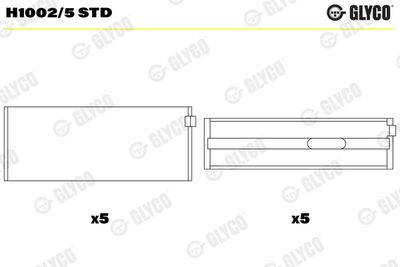 Crankshaft Bearing GLYCO H1002/5 STD
