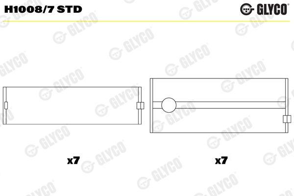 GLYCO H1008/7 STD Crankshaft Bearing
