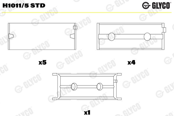 GLYCO H1011/5 STD Crankshaft Bearing