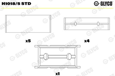Crankshaft Bearing GLYCO H1018/5 STD