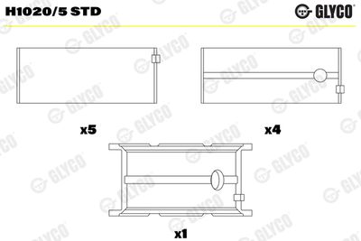 Crankshaft Bearing GLYCO H1020/5 STD