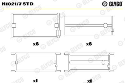 Crankshaft Bearing GLYCO H1021/7 STD
