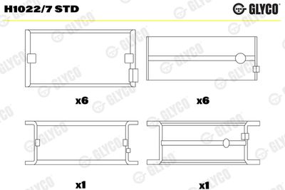 Crankshaft Bearing GLYCO H1022/7 STD