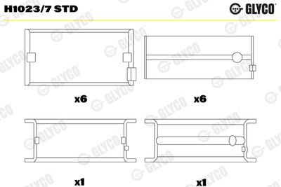 Crankshaft Bearing GLYCO H1023/7 STD