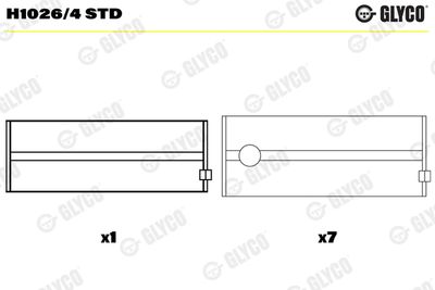 Crankshaft Bearing GLYCO H1026/4 STD