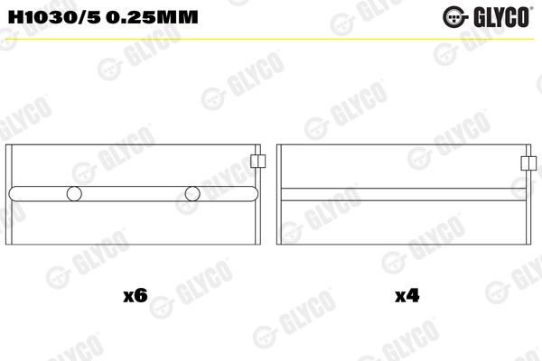 GLYCO H1030/5 0.25mm Crankshaft Bearing