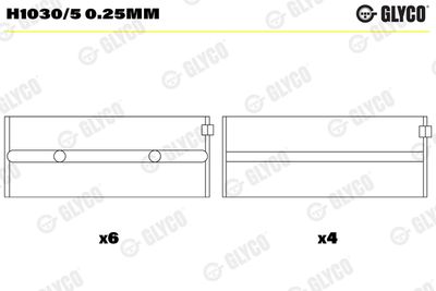 Crankshaft Bearing GLYCO H1030/5 0.25mm