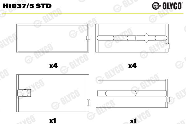 GLYCO H1037/5 STD Crankshaft Bearing