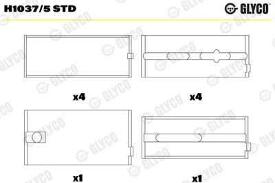 Crankshaft Bearing GLYCO H1037/5 STD