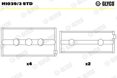 Crankshaft Bearing GLYCO H1039/3 STD