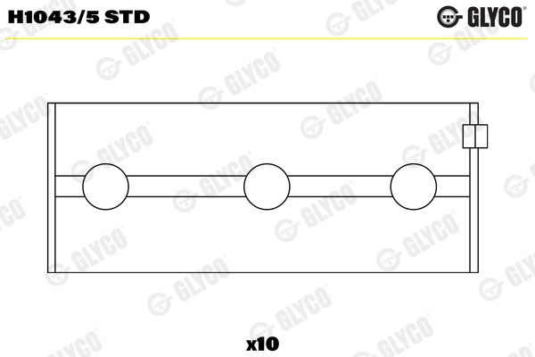 GLYCO H1043/5 STD Crankshaft Bearing