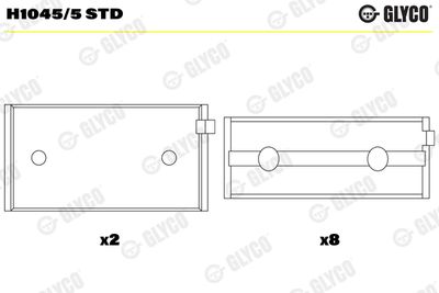 Crankshaft Bearing GLYCO H1045/5 STD