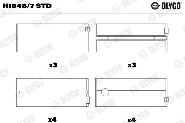 GLYCO H1048/7 STD Crankshaft Bearing
