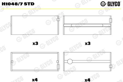Crankshaft Bearing GLYCO H1048/7 STD