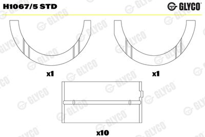 Crankshaft Bearing GLYCO H1067/5 STD