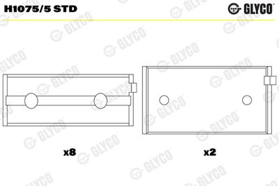 Crankshaft Bearing GLYCO H1075/5 STD