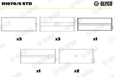 Crankshaft Bearing GLYCO H1076/5 STD