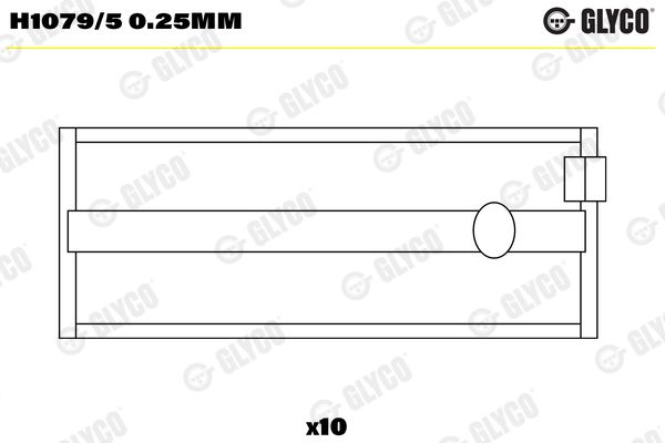 GLYCO H1079/5 0.25mm Crankshaft Bearing