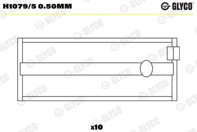 Crankshaft Bearing GLYCO H1079/5 0.50mm