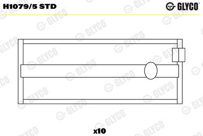Crankshaft Bearing GLYCO H1079/5 STD