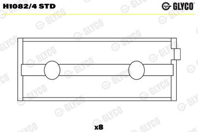 Crankshaft Bearing GLYCO H1082/4 STD