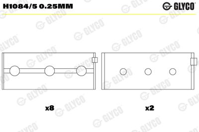 Crankshaft Bearing GLYCO H1084/5 0.25mm