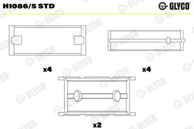 Crankshaft Bearing GLYCO H1086/5 STD
