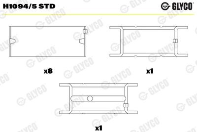 Crankshaft Bearing GLYCO H1094/5 STD