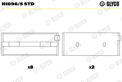 Crankshaft Bearing GLYCO H1096/5 STD
