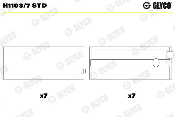 GLYCO H1103/7 STD Crankshaft Bearing