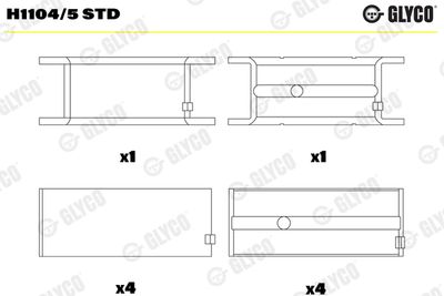 Crankshaft Bearing GLYCO H1104/5 STD