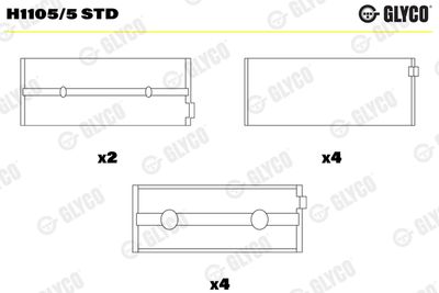 Crankshaft Bearing GLYCO H1105/5 STD