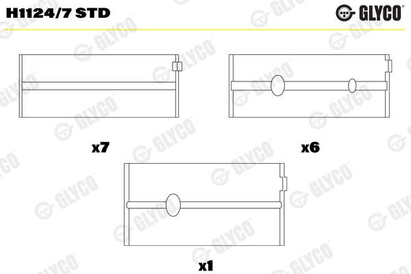 GLYCO H1124/7 STD Crankshaft Bearing