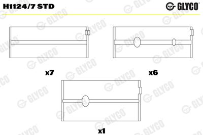 Crankshaft Bearing GLYCO H1124/7 STD
