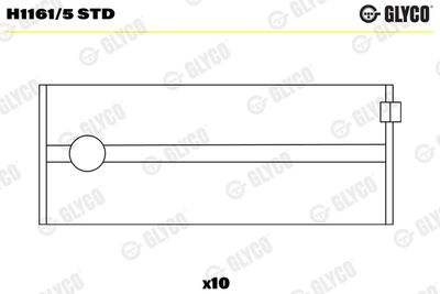Crankshaft Bearing GLYCO H1161/5 STD