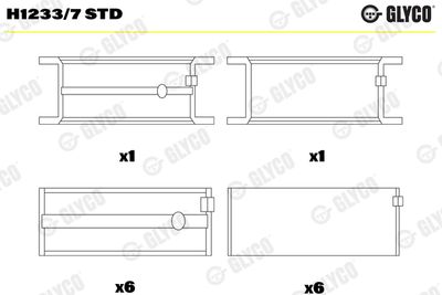 Crankshaft Bearing GLYCO H1233/7 STD