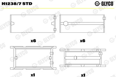 Crankshaft Bearing GLYCO H1238/7 STD