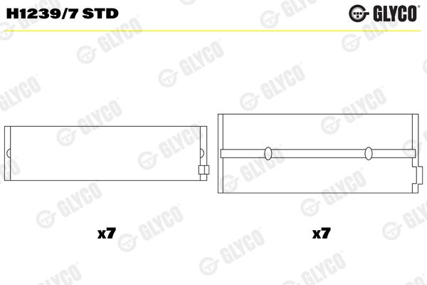GLYCO H1239/7 STD Crankshaft Bearing