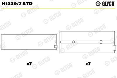 Crankshaft Bearing GLYCO H1239/7 STD