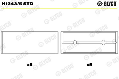 Crankshaft Bearing GLYCO H1243/5 STD
