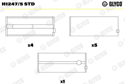 Crankshaft Bearing GLYCO H1247/5 STD
