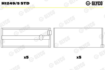 Crankshaft Bearing GLYCO H1249/5 STD